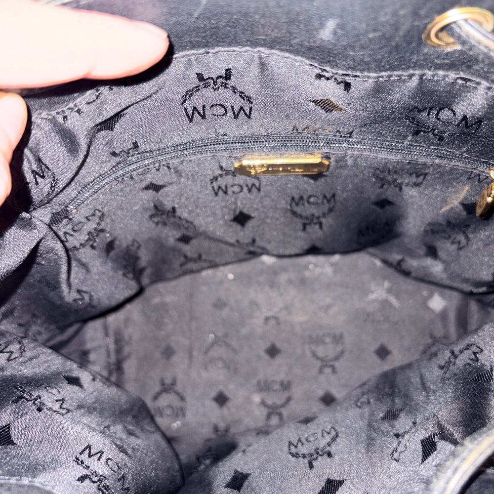 MCM Black Leather Bucket Bag - Picture 7 of 11